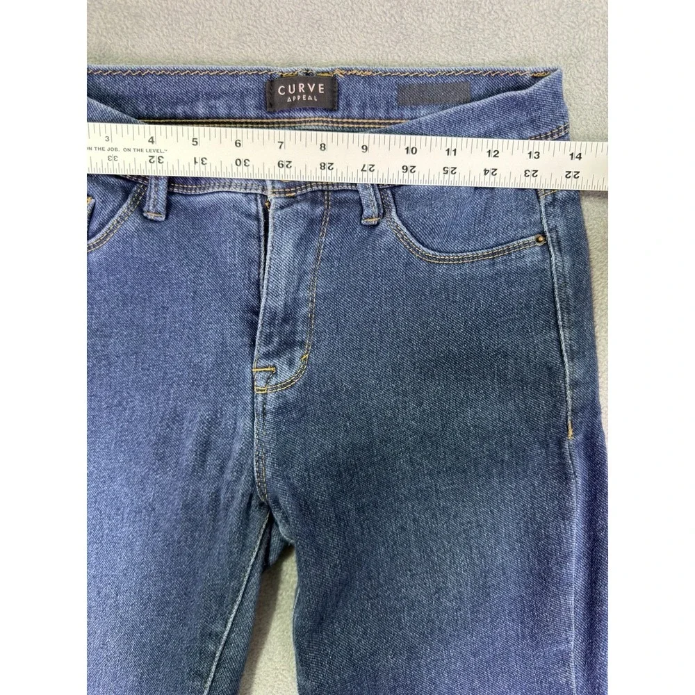 Curve Appeal Jeans Womens 6/28 Blue Dark Wash High Rise Minimalist Jegging